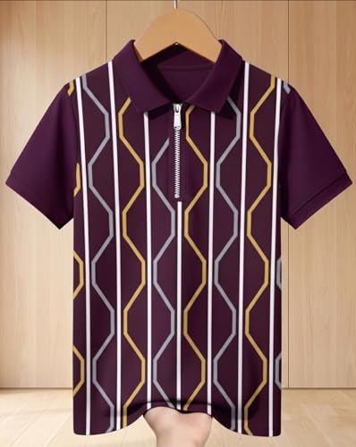 Image of AUSK Men's Polo Neck Cotton Blend Co-Ord Set | Regular Fit Half Sleeve T-Shirt with Matching Track Pant | Modern Casual Wear Co Ord Set for Men