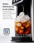 KIDISLE Hot & Cafetière Iced avec décor gras, cafetière à service unique pour la tasse K et les sols, 6-14 Oz Tailles de bras, 50 Réservoir d'eau amovible Oz, noir
