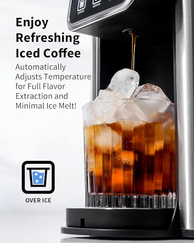 Kidisle 101B Hot & Iced Coffee Maker With Bold Setting, Single Serve Coffee Maker For K Cup And Grounds, 6-14 Oz Brew Sizes, 50 Oz Removable Water Tank thumb #3