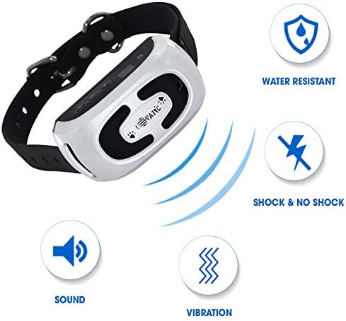 MONTAUR 2019 Automatic Bark Collar - Upgraded Rechargeable Barking Collar for Dogs - Newest Version Waterproof Bark Control Collar - Humane and Safe Dog Bark Collar for Dogs