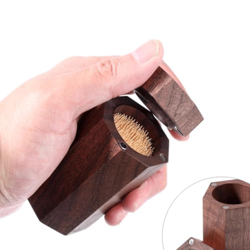Distributeur de cure-dents en bois boîte magnétique pratique