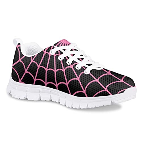 Spider Web Print Kids Casual Tennis Shoes for Girls Boys School Dance Running Tennis Shoes Lace Up Lightweight Walking Athletic Sneakers2