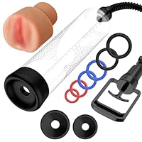 Penispumpe für Männer Manuelle Vakuum Pumpe zur Penisvergrößerung mit Verlängerungshülse und Penisring für maximale Härte Lustspielzeug diskret erotisch Hautfreundliches Silikon ideal für Paare