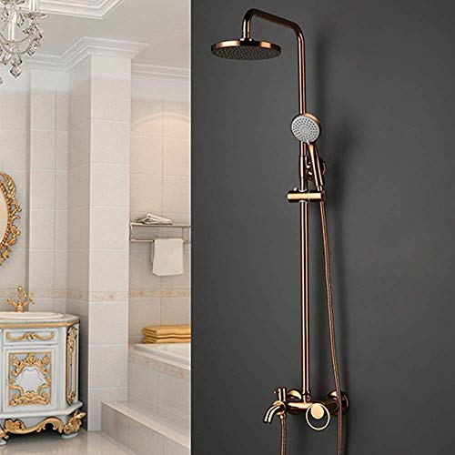 Ensemble de douche en bronze avec mitigeur rétro et finitions luxe