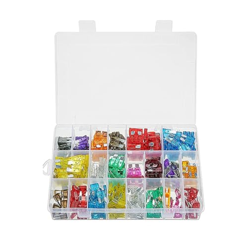 Kit surtido de 800 fusibles para automóvil tipo Vane/Wing mini y estándar con caja de almacenamiento miniatura 2