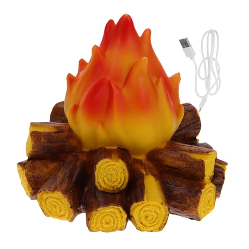 ULTECHNOVO Flameless Night Light Artificial Flame Lamp Led Fake Campfire for Indoor Decor