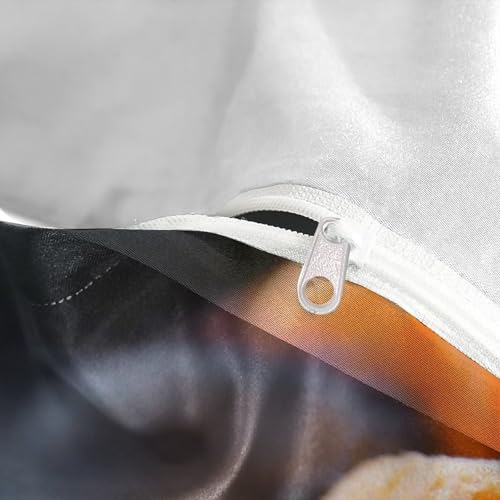 Housse de couette hérisson microfibre fermeture éclair parure de lit infroissable 200x200 - 8