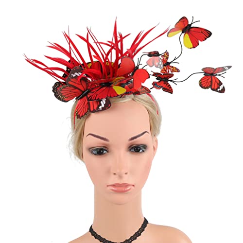 image for FRCOLOR Butterfly Fascinator Hat Headband Butterflies Festival Crown H