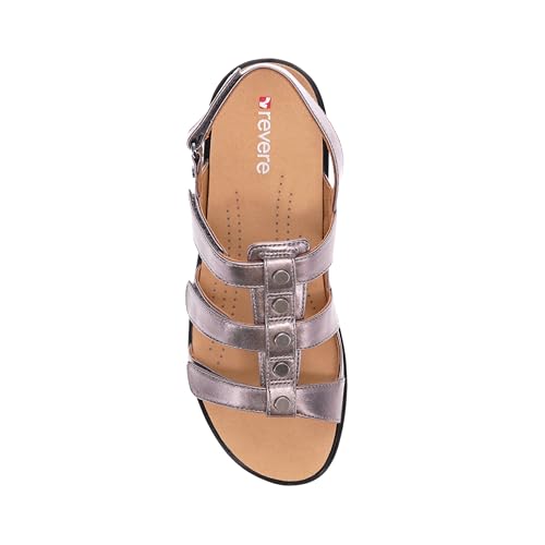 Image of Revere Toledo Women's Sandals - Gladiator Inspired Premium Leather Walking Sandals - Stylish and Trendy - Orthotic-Friendly with Arch Support and Adjustable Fit