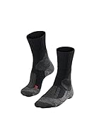 FALKE Herren Wandersocken TK1 Adventure M So Wolle Funktionsmaterial antiblasen dick 1 Paar, Schwarz Black-Mix 3010, 42-43