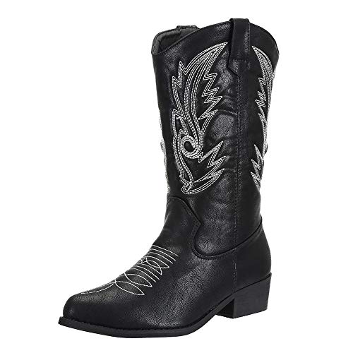 SheSole Women's Wide Calf Western Cowgirl Cowboy Boots