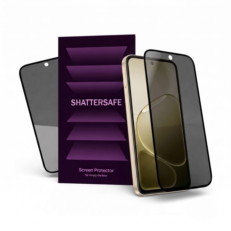 Image of Anti-Spy Privacy Tempered Glass Compatible For Oppo A6s 5G [Pack of 1]. Anti-Scratch, Edge-to-Edge Protection With Easy Installation Kit.