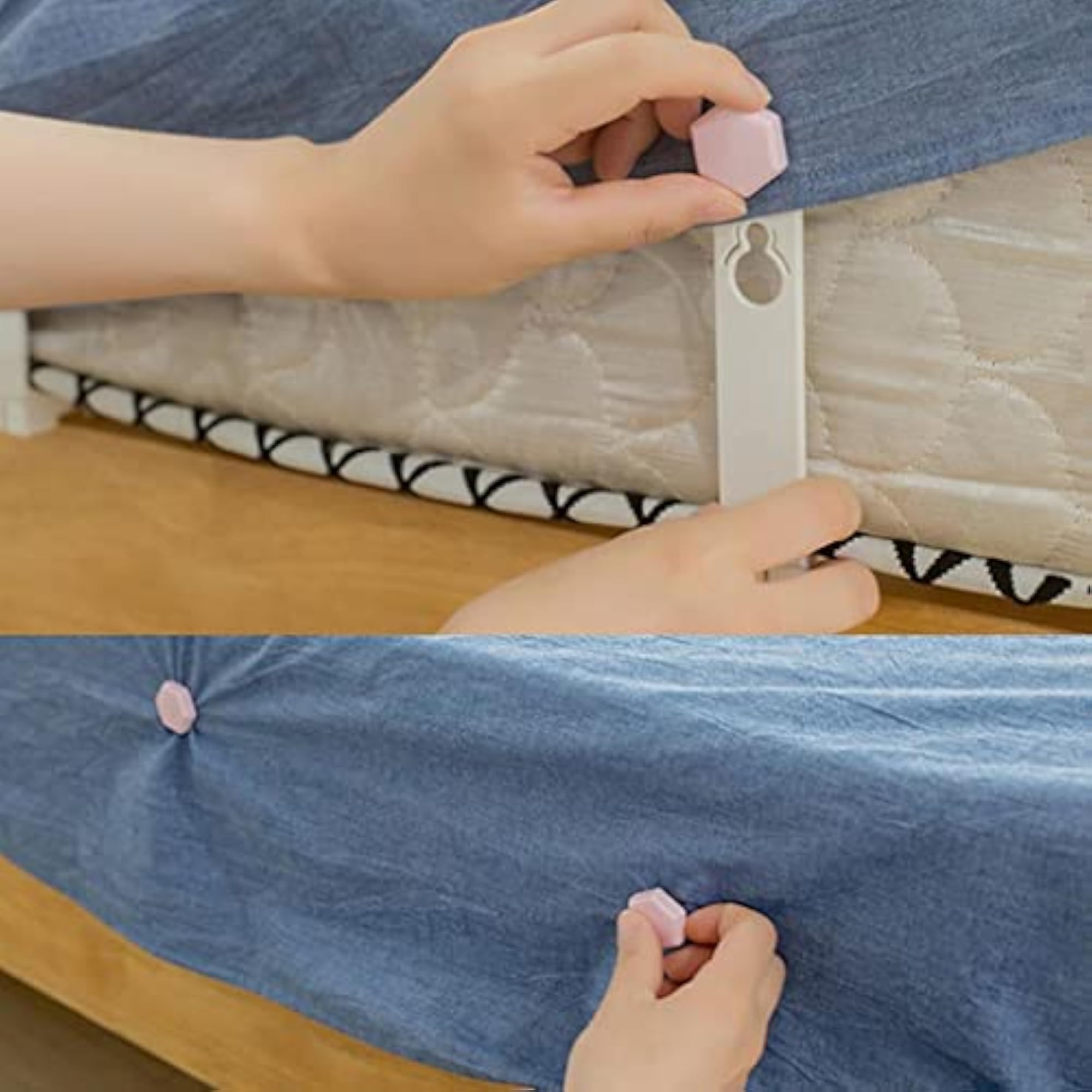 4Pcs/Set Bed Sheet Clip, White
