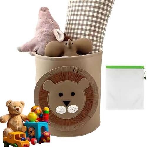 GegXcn Cesta de almacenamiento de juguetes para niños, organizador de caja de juguetes para bebé, para guardería, sala de juegos, hogar, cesta de regalo, asa portátil, plegable para ropa, dormitorio y