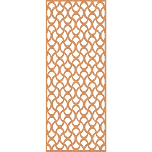 Image of Resort Decorative Pierced Fretwork Wood Wall Panels, 23 3 /8 inchW x 59 3 /8 inchH x 3 /8 inchT, Cherry
