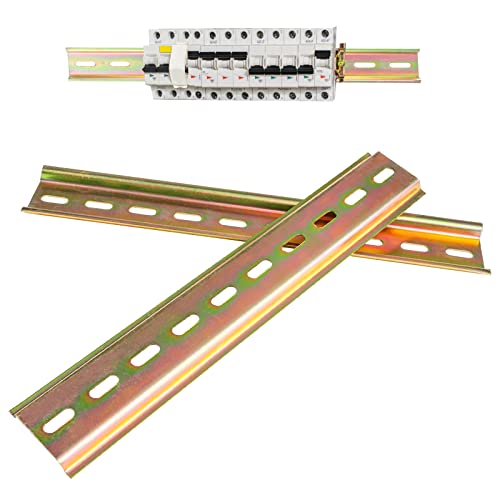 WHC 3 Piezas Carril Din Enchufe Carril Din Rieles de Montaje, Puentes de Cables para La Instalación en Armarios de Distribución, Aparamenta (Amarillo, 3,5 cm de Ancho, 20 cm de Largo, 0,75 cm de Alto)