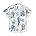 THE PIRATE KING Funny Pirate Mermaid Hawaiian Shirt Shark Octopus Rock Music Band Beach Vacation Casual Button Down Shirt