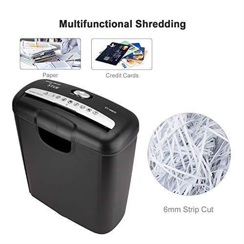 Image of SToK (ST-10Scc) 6-Sheet Strip Cut Paper and Credit Card Shredder with 10 Liter Waste Basket Capacity (1 Year Offsite Warranty)