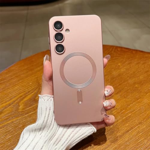 Coque Samsung A14 magnétique en TPU premium rose haute finition