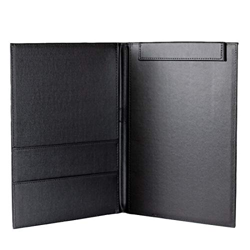 Wellyuk 19" X 13" Pu Leather Padfolio Clipboard, A4 Office File Clip Binder Folder Document Organizer Portfolio Writing Pad Business Card Holder, Magnetic Conference Pad With Pen Holder #TOP6