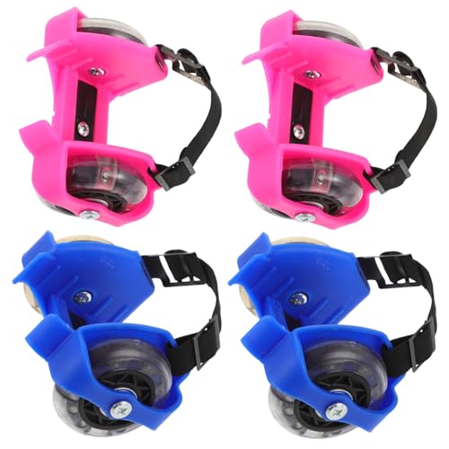POPETPOP 2 Pares Patines Luminosos Patines en línea Patines para Zapatillas de Skate Patines de niñas Patines para Principiantes Zapato de Patinaje Ajustable de polivinilo