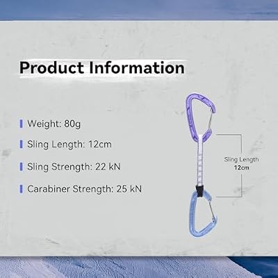 KAILAS Rock Climbing Quickdraw Set Carabiner Pack Accessories 22kN Gear Heavy Duty UIAA CE Certified
