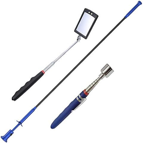 20lb Magnetic Retractable Pickup tool,Telescoping Inspection Mirror, claw grabber.extended grabber reacher tool Magnet Gripper Fingertips, Used to Pick up Garbage, Reach out. Cover