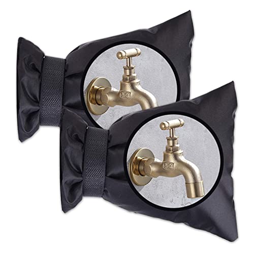 Besabra Lot de 2 housses de robinet d'extérieur pour l'hiver et le gel - Protection imperméable pour robinet d'extérieur Cover