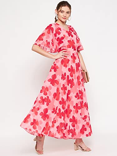 Image of HELLO DESIGN Women V-Neck Solid Maxi Dresses