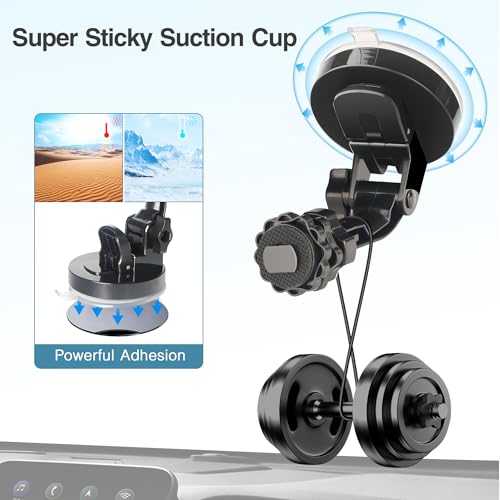 Image of Backup Camera Monitor Mount,(7 /9in)Upgraded Rear View Camera Display Monitor Suction Cup Holder, Rv Windshield Back Up Camera Screen Mounting Bracket,Car Rearview Reverse Cam Window Mount Kit