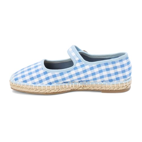 Coconuts by Matisse Womens Meg Gingham Mary Jane Espadrille Flats Casual - Blue, White3