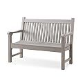 Psilvam Garden Bench, 2-Person Poly Lumber Patio Bench, All-Weather Outdoor Bench that Never Rot and Fade, Memorial Bench, Suit for Garden, Porch and Park(Grey)