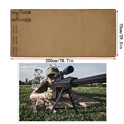 Hdlsina Water Resistance Shooting Gun Mat Non-Padded Non-Slip Shooter Range Pad Shooting Rest With Gun Rest Sand Bag And 4 Alloy Ground Nail (Khaki) #TOP2