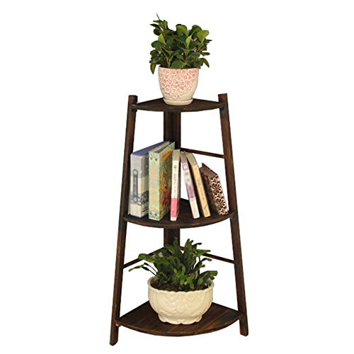 Madcg Plant Flower Stand Creative Multi-layer Balcony Corner Ladder Flower Stand Flower Pot Shelf Indoor Corner Corner Universal (Size : 3 tiers-40x97cm)