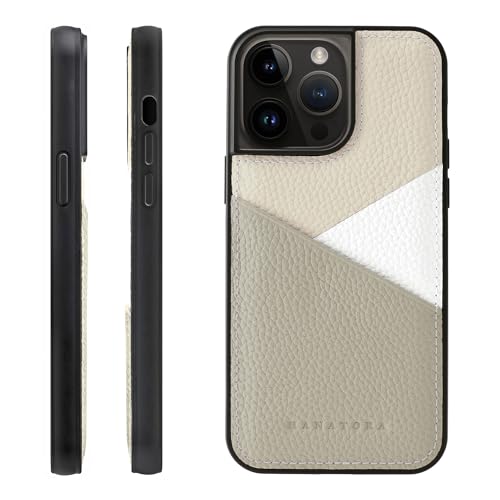 HANATORA for iPhone 14ProMax �P�[�X �{�v �ϏՌ� �X�}�z�P�[�X �X�}�z �J�[�h�|�P�b�g �p�X�e���J���[ �V�������N�J�[�t���U�[ �M�t�g �}�O�l�b�g�Ȃ� �O���[ PSP-14ProMax-Gray