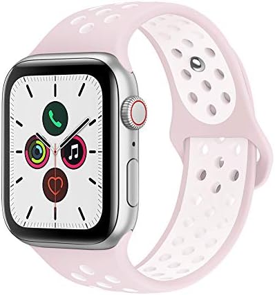 AdMaster Bands Compatible with Apple Watch 38mm 40mm 42mm 44mm, Soft Silicone Replacement Wristband Compatible with iWatch Series 1/2/3/4/5