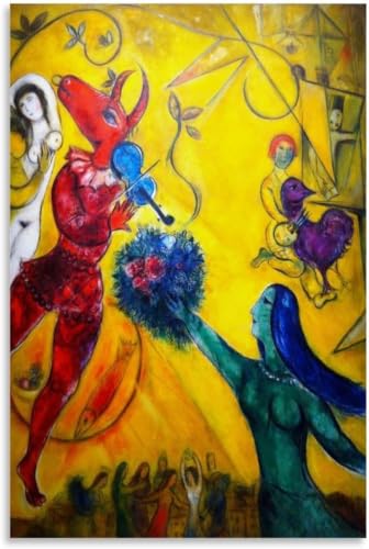 Art mural Marc Chagall L’affiche de danse : une toile d'art d'une finition haut de gamme