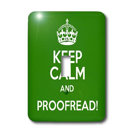 Interrupteur Keep Calm et Proofread idéal pour décorer la salle de classe ou le bureau de prof