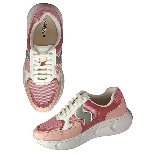 Image of SOLETHREADS Truffle Women Sneaker|Soft Cushioned Insole|Chunky Sole|Lightweight|Comfortable|Stylish|Outdoor|Indoor Party|Anti-Skid|Dynamic Feet Support|Arch Support|Regular Wear|Casual Shoes|Everyday