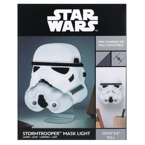 Paladone | Star Wars Stormtrooper Mask Light | Officially Licensed Disney Star Wars Merchandise | Novelty Light | USB & Battery Powered | Desk Lamp | Wall Mountable Light | Movie Gift