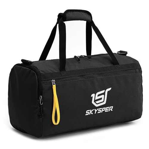 SKYSPER Borsone da Palestra 30L, Borsa da Palestra Separazione Bagnato e Asciutto Borsone Sportivo...