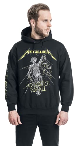 Metallica ...And Justice For All Uomo Felpa Con Cappuccio Nero S 80% Cotone, 20% Poliestere Regular - 6