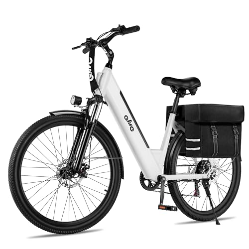 Image of Qlife Cityone Electric Bike for Adults & Teens, Step-Through Commuter Ebike, 1000W Peak Motor, 55-Mile Range, 48V Removable Battery, 26-Inch City Tires, 7-Speed, Up to 20+ MPH