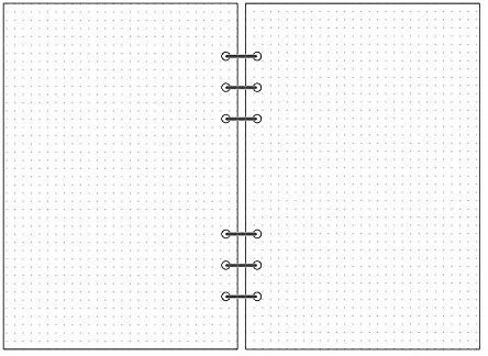 Miliko A6 Planner/Organizer Vullingen Set-2 Vullingen per Pack, 3,7x6,7 inch, 90 pagina's/45 vellen per item (Dot Grid… - Image 5