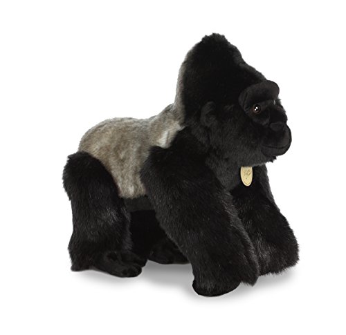 Aurora® Adorable Miyoni® Silverback Gorilla Stuffed Animal - Lifelike Detail - Cherished Companionship - Black 13 Inches #TOP1