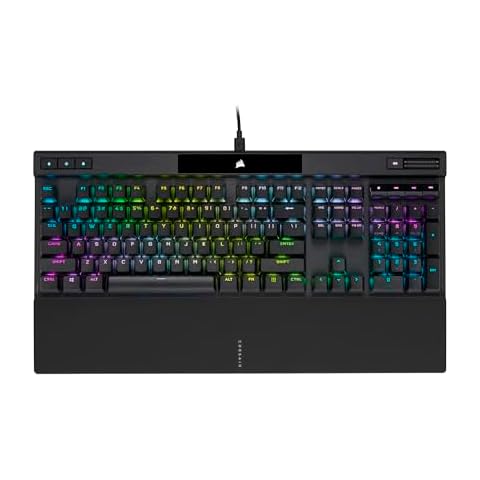 Corsair K70 RGB PRO Wired Mechanical Gaming Keyboard (Cherry MX RGB Red Switches: Linear and Fast, 8,000Hz Hyper-Polling, PBT Double-Shot PRO Keycaps, Soft-Touch Palm Rest) QWERTY, NA - Black Cover