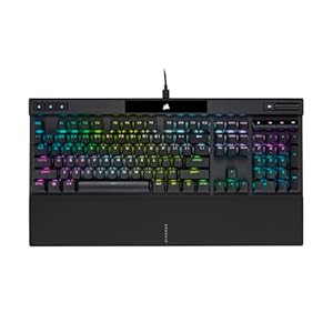 Corsair K70 RGB PRO Wired Mechanical Gaming Keyboard (Cherry MX RGB Red Switches: Linear and Fast, 8,000Hz Hyper-Polling, PBT Double-Shot PRO Keycaps, Soft-Touch Palm Rest) QWERTY, NA – Black