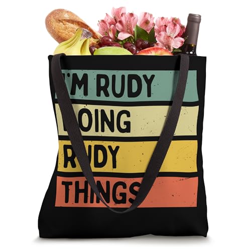 Bolsa Tote con Frase Personalizada I'm Rudy Doing Rudy Things miniatura 4