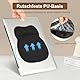 Ergonomisches Mauspad mit Gel-Handgelenklehne, Computer/Laptop Mousepad und Rutschfester PU-Basis, 23.9cm x 20.6cm, Schwarz