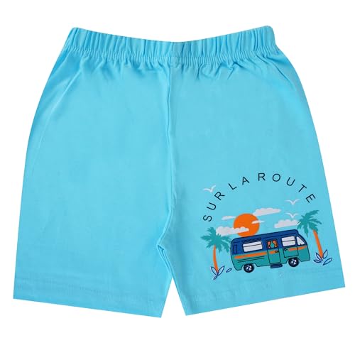 Image of T2F Boy's Printed Cotton Regular Fit Shorts(Pack of 5)
